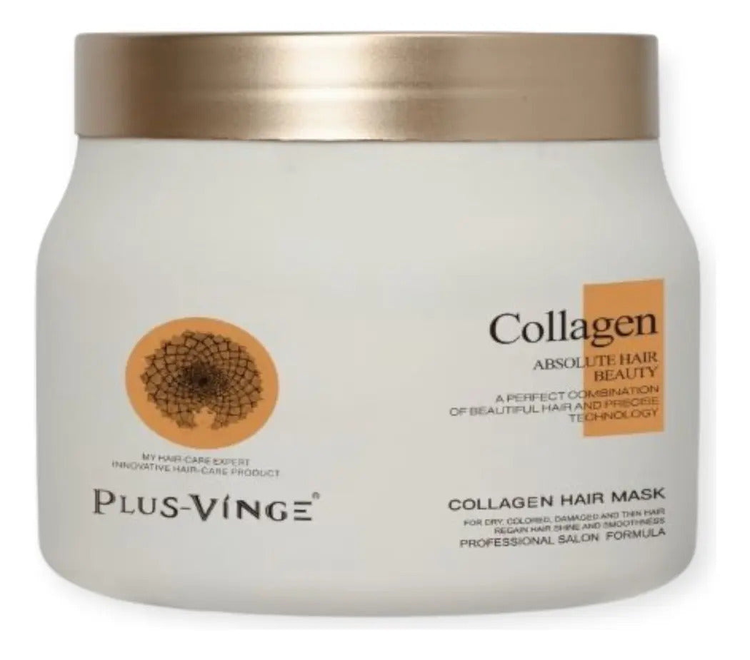 Kit Plus-Vinge Collagen: Shampoo + Acondicionador 1L + Mascarilla 500ml