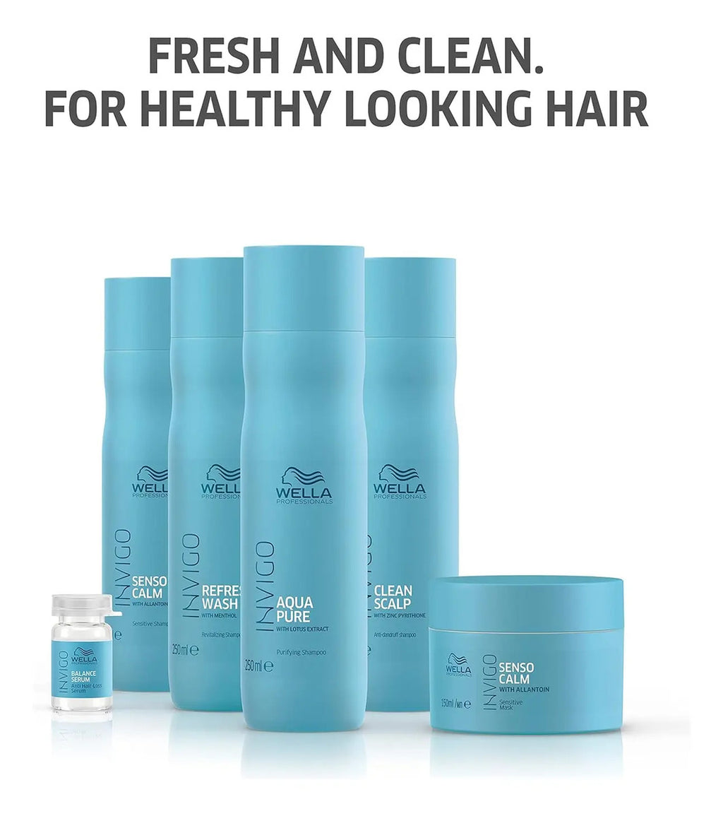 Shampoo Antiresiduos Wella Invigo Aqua Pure 1000ml Limpieza Profunda Profesional