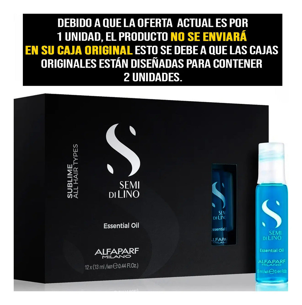 Ampolla Alfaparf Semi di Lino Essential Oil 13ml - Efecto Luz y Brillo Sublime