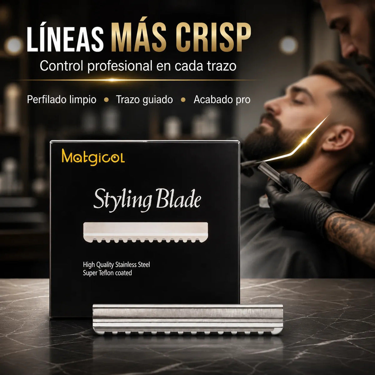 10 Cuchilla Navajas Styling Blade Hoja Dentada Perfilado L