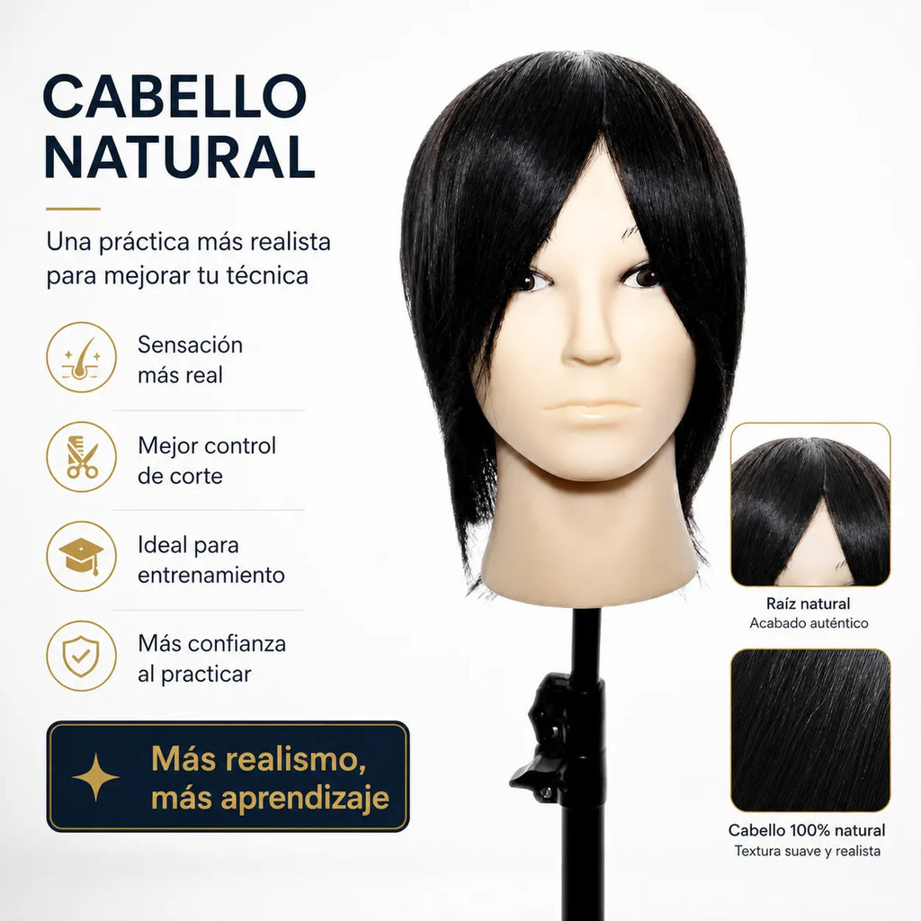 Cabeza De Estudio Peluquería Técnica Cabello Natural