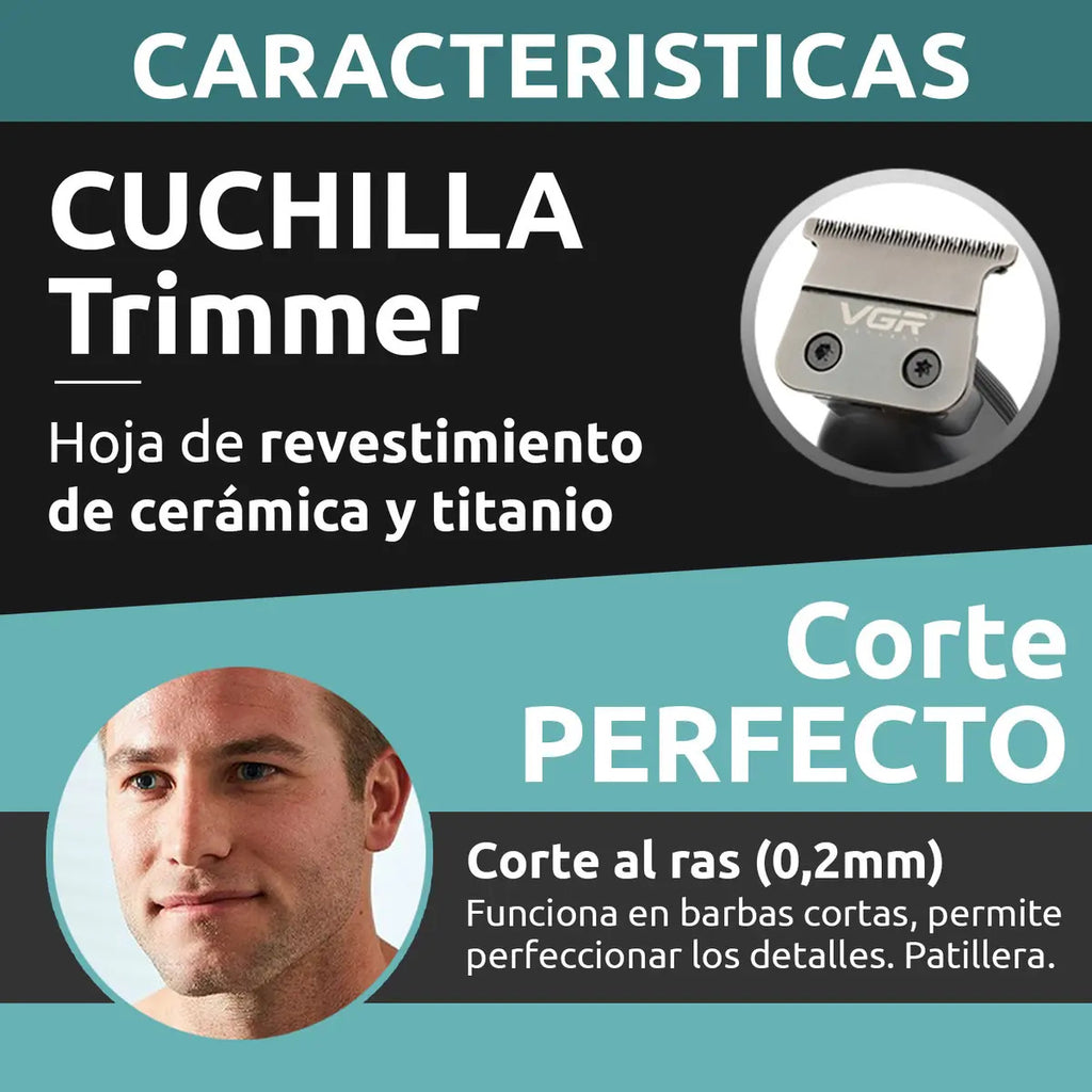 Máquina VGR V-930 Cortadora de Pelo Profesional Inalámbrica 360 Min