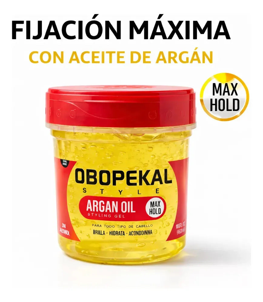 Gel Fijador De Cabello Alta Fijación Sin Resequedad  Argán