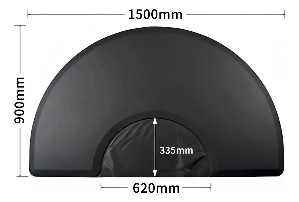 Alfombra Antifatiga Barbería Ergonómica Antideslizante Negro Negro Impermeable