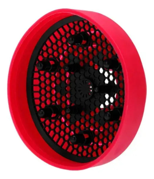 Difusor De Secador Silicona Plegable Universal Negro Fucsia