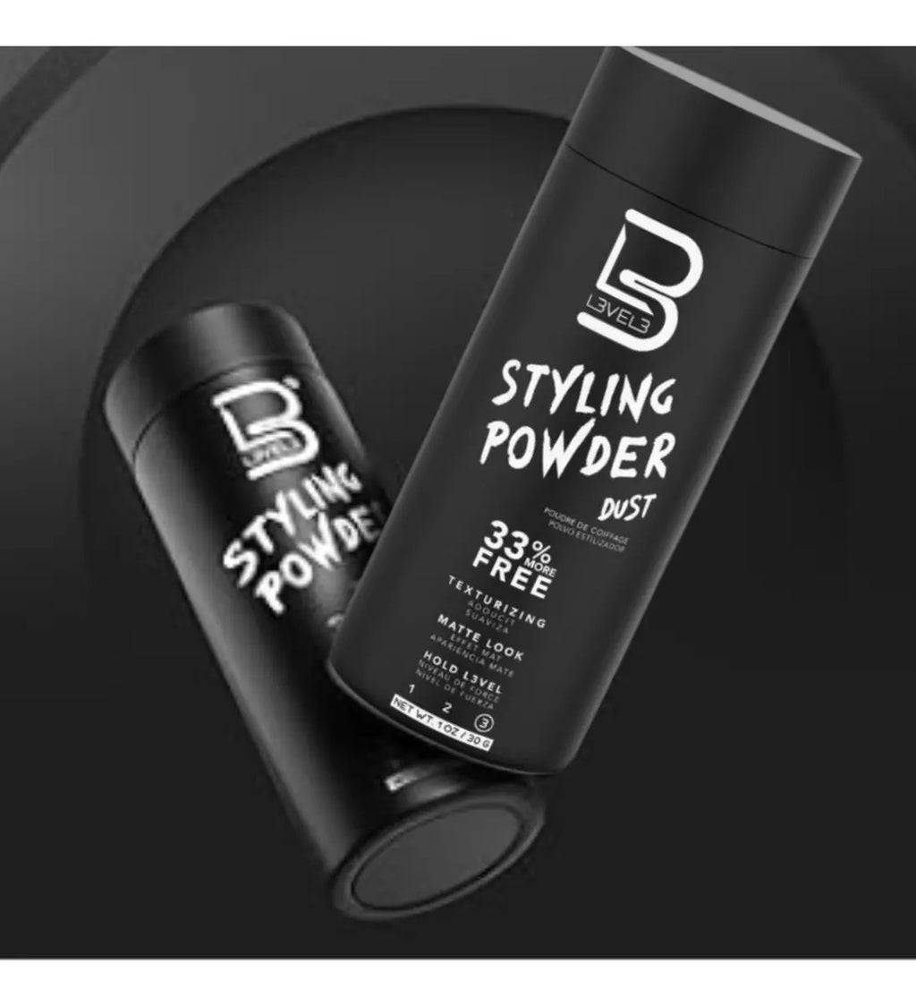 Polvo Texturizador Level 3 Negro - Fijación Fuerte y Volumen Extremo 30g