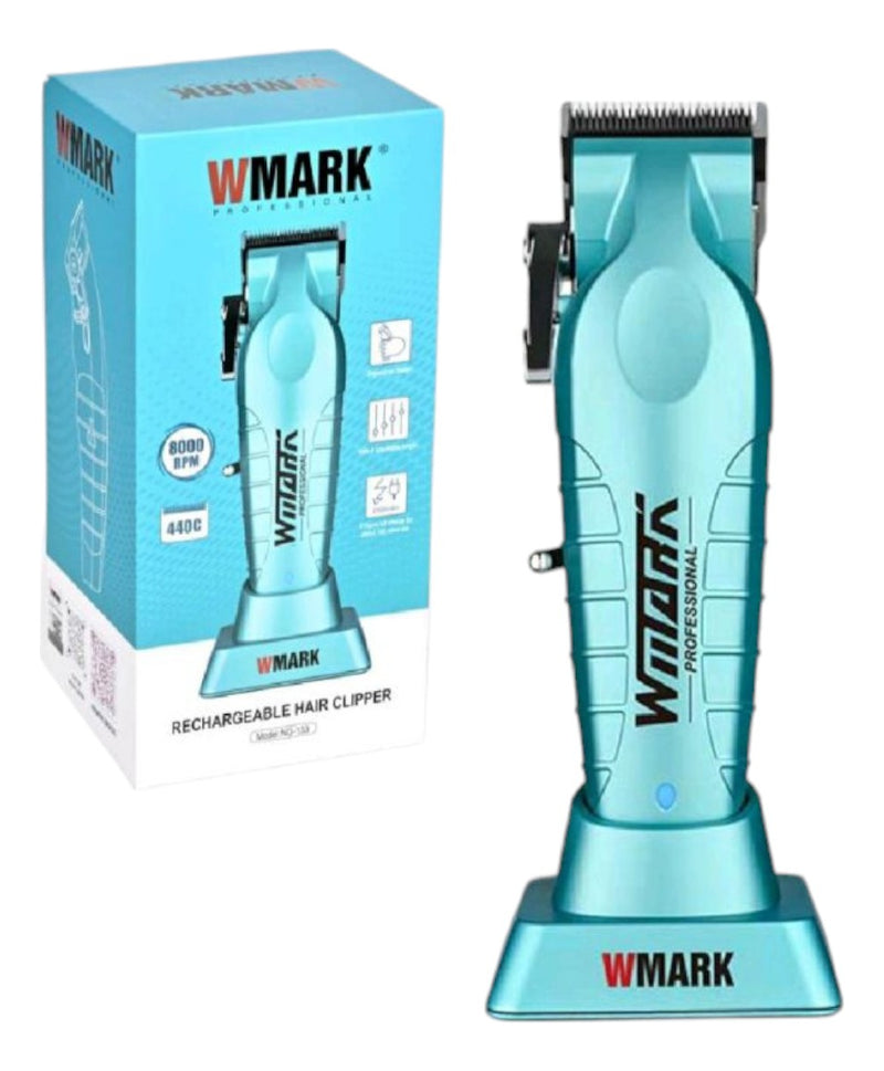 Máquina Profesional Wmark NG-133 Azul | Clipper Inalámbrica 8500 RPM