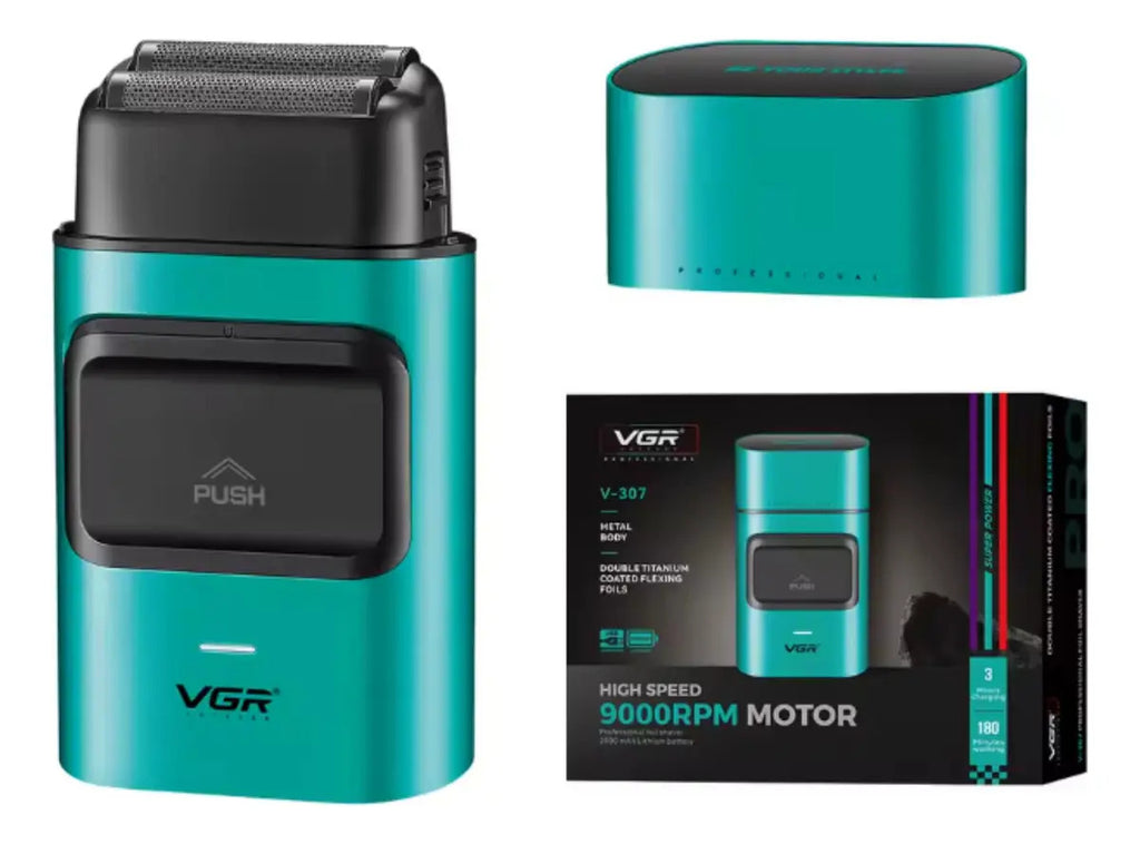 Shaver VGR V-307 Profesional Inalámbrica 9000RPM Afeitadora Verde