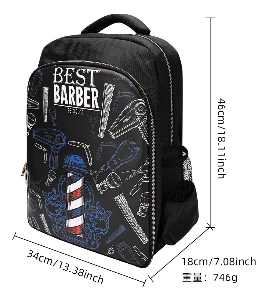 Mochila Organizadora de Barbero Profesional | Bolso Porta Herramientas Negro