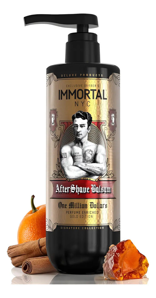 After Shave Bálsamo Immortal NYC One Million Dollars - Hidratante Profesional 500ml
