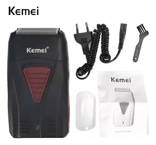 Kit Barbería Profesional Kemei: Clipper 2296 + Trimmer 2299 + Shaver 3381