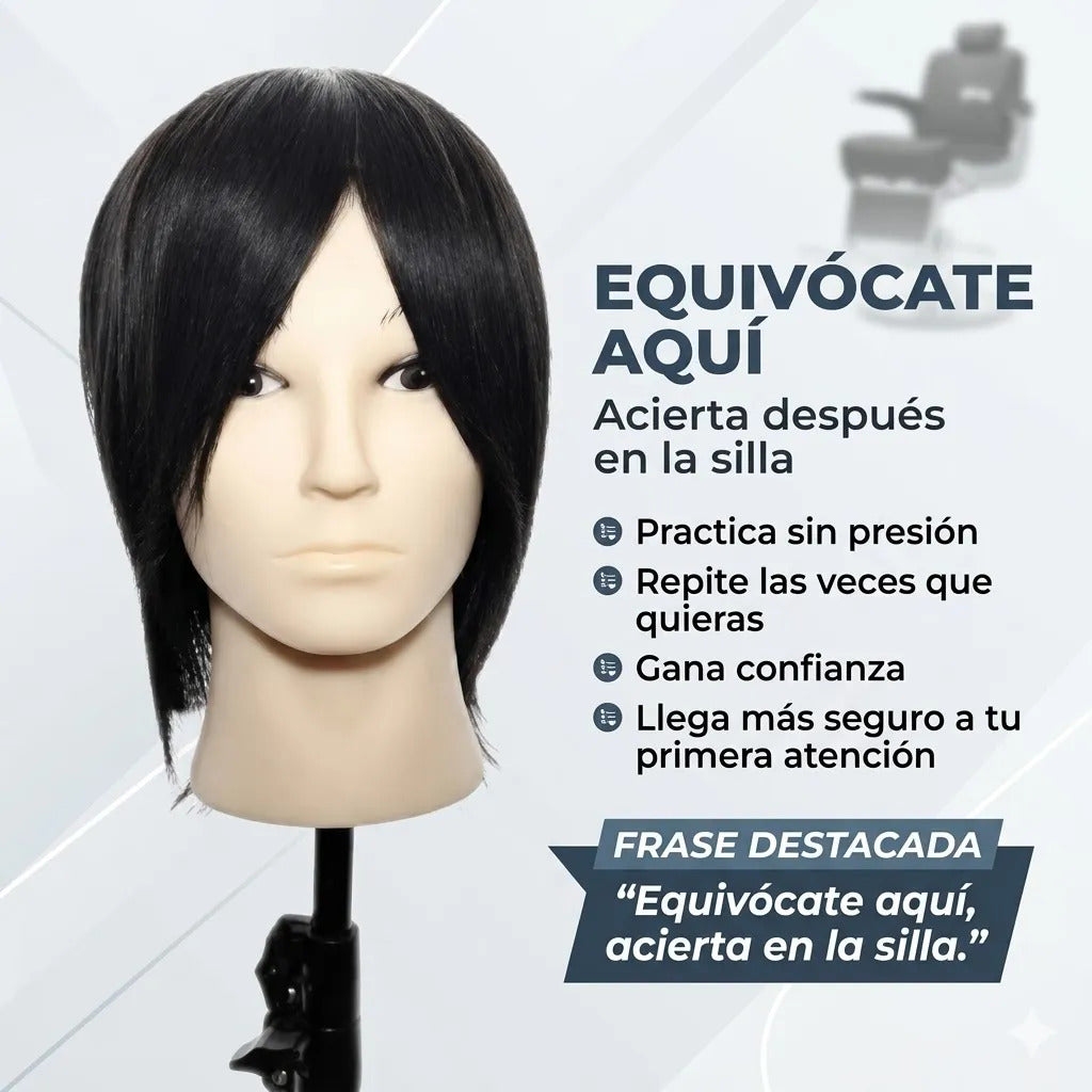 Cabeza De Estudio Peluquería Técnica Cabello Natural
