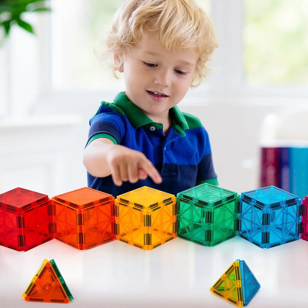 Magnetic Tiles Juego Magnético 52 Piezas – Bloques de Construcción Didácticos