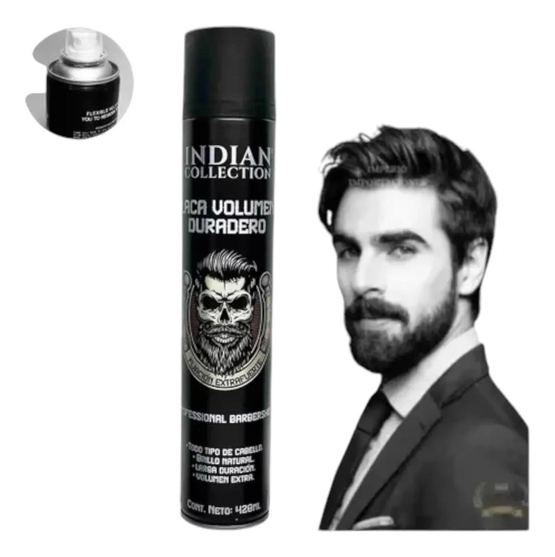 Laca Fijadora Indian Profesional - Fijación Fuerte, Volumen Extra y Brillo 24h