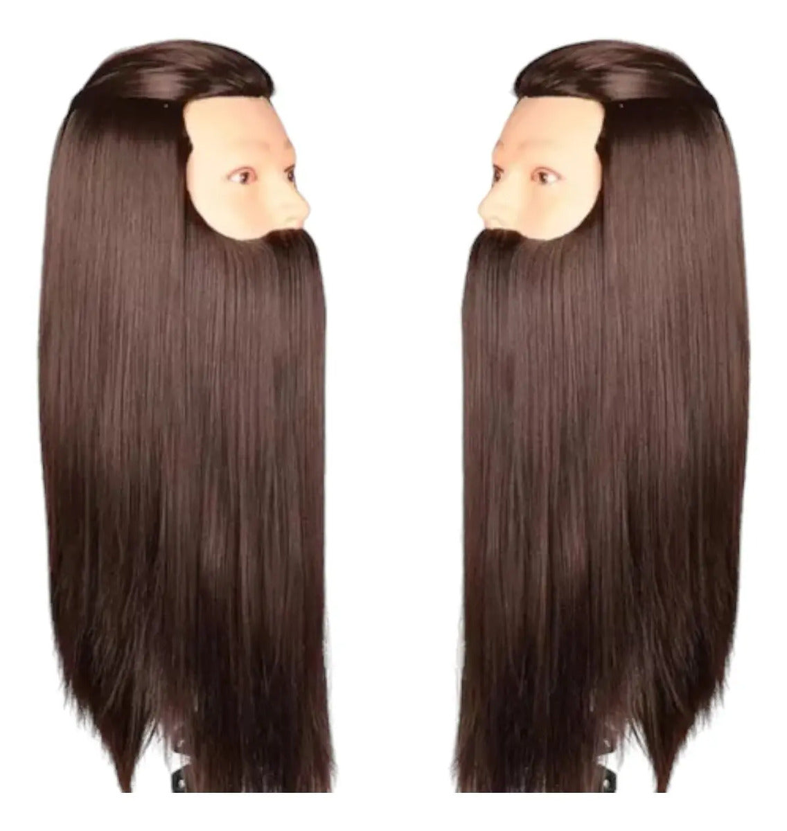 Cabeza de Práctica Masculina con Barba para Barbería - 50cm con Soporte