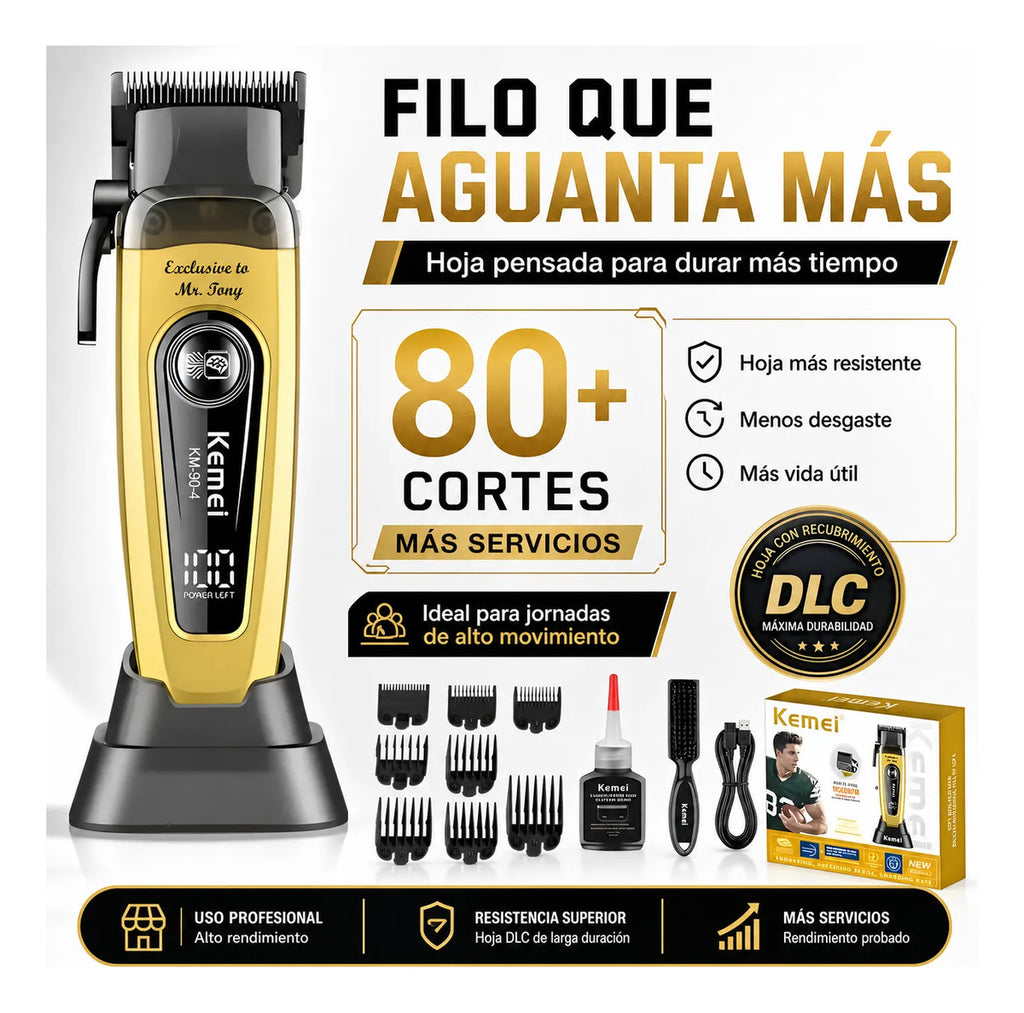 Cortadora De Pelo Profesional Kemei Km-90 Corte Preciso Dlc