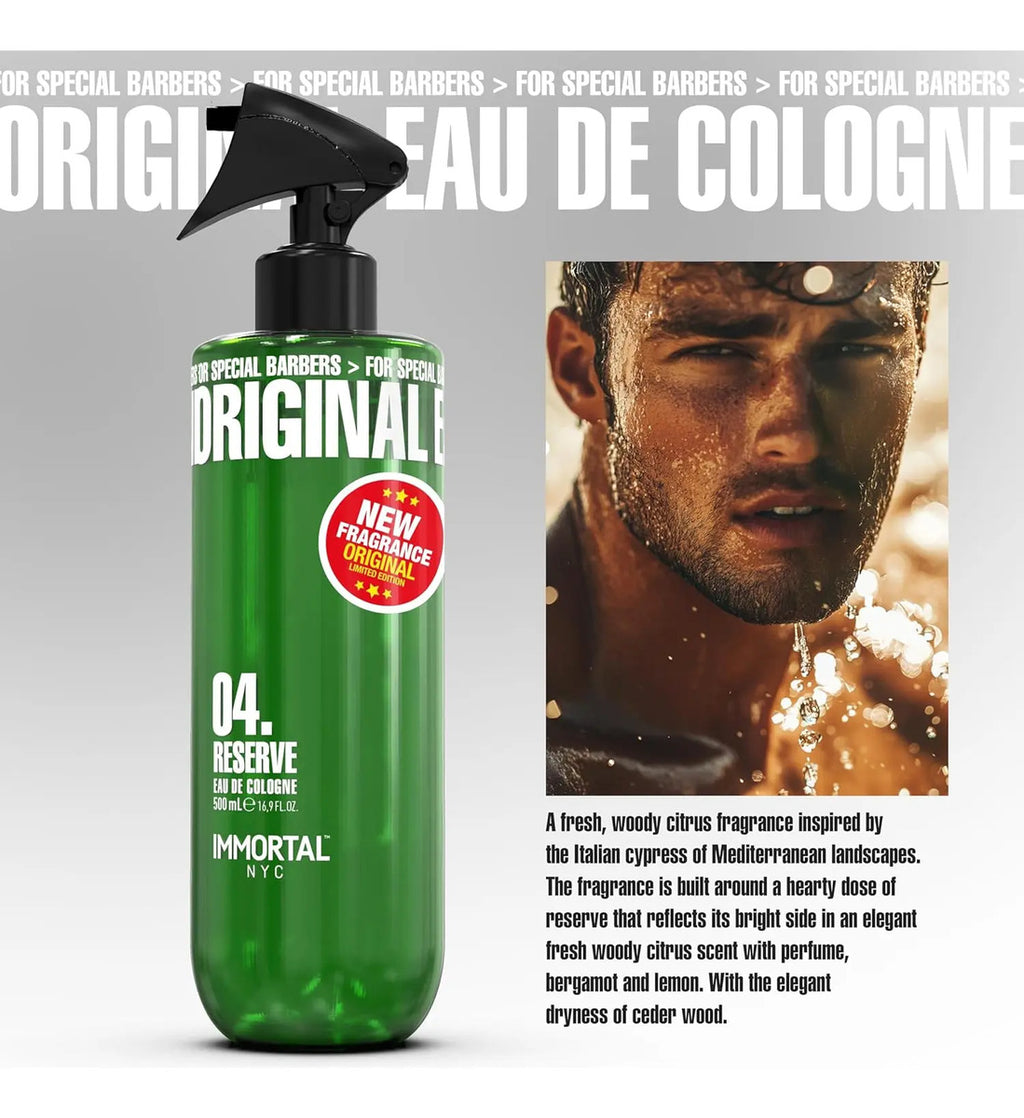 After Shave Immortal Premium Reserve 04 - Loción en Spray Profesional 500ml