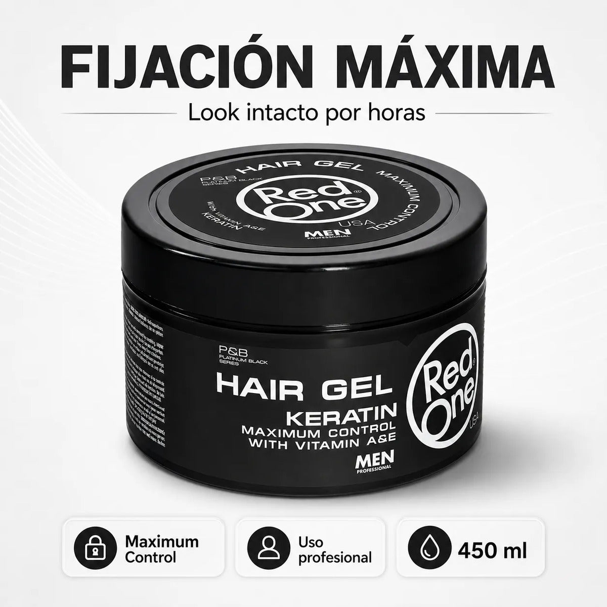 Gel Fijador Hombre Peinado Definido Keratin 450 Ml