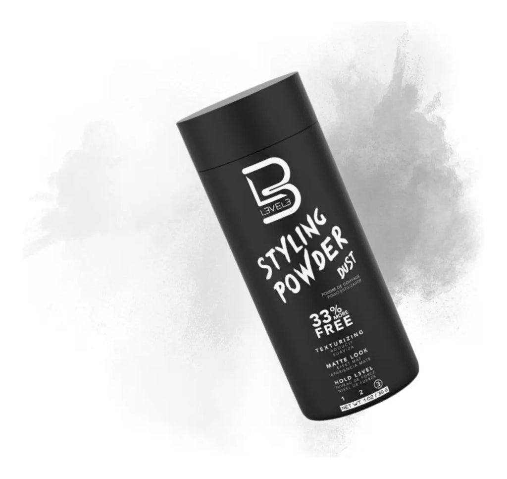 Polvo Texturizador Level 3 Negro - Fijación Fuerte y Volumen Extremo 30g