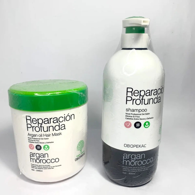 Pack Revitalizante Aceite de Argán - Shampoo y Crema de Tratamiento Profesional