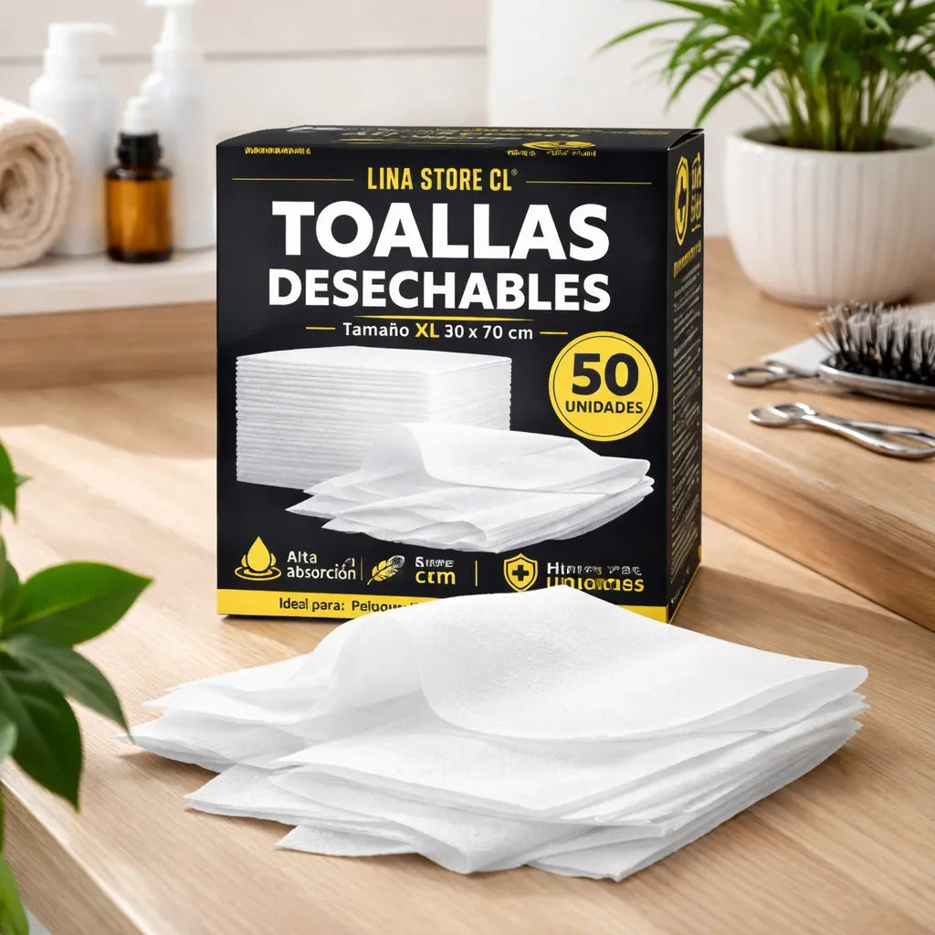 Toallas Desechables De Spa Peluqueria Gimnasio 70x30cm 50pcs