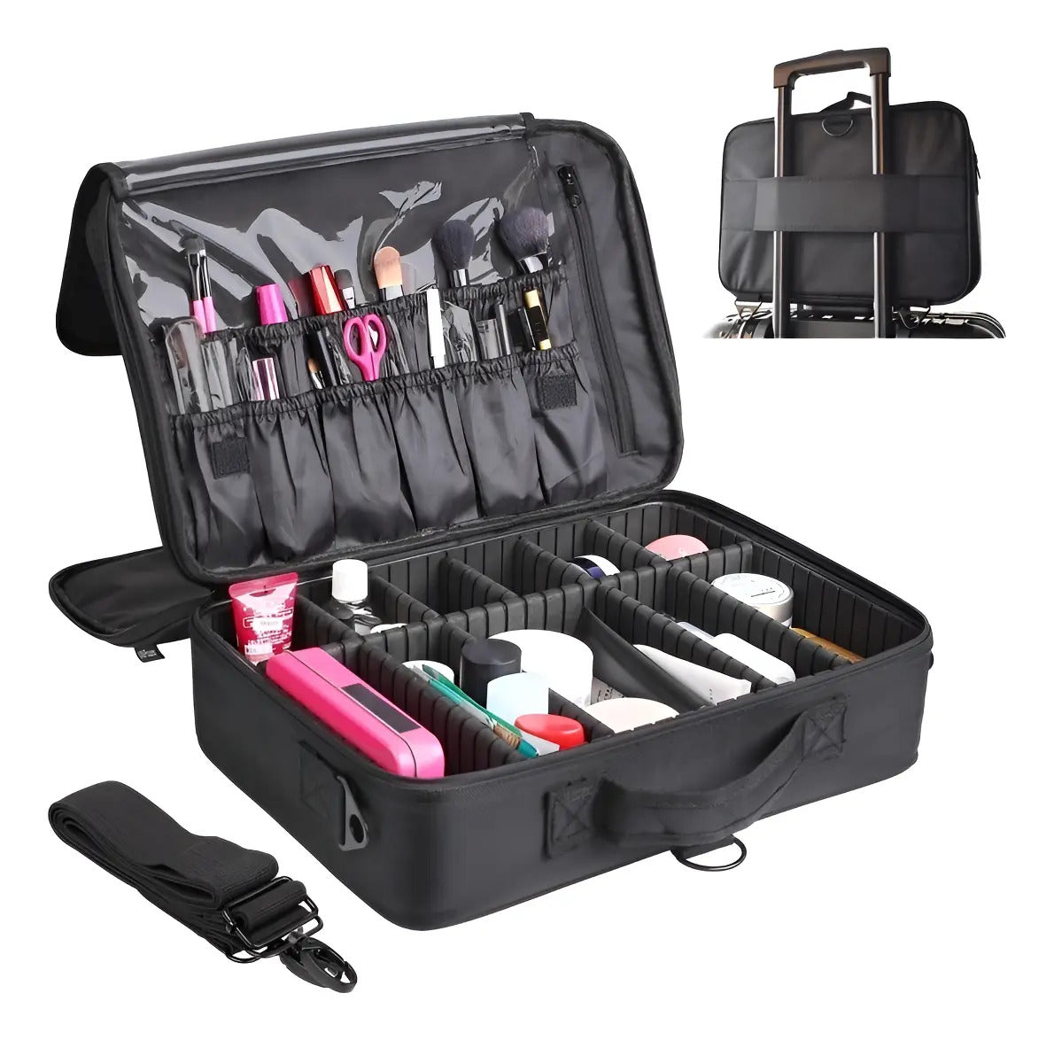 Maleta Portafolio Profesional para Barbería y Estética - Organizador Portátil Reforzado