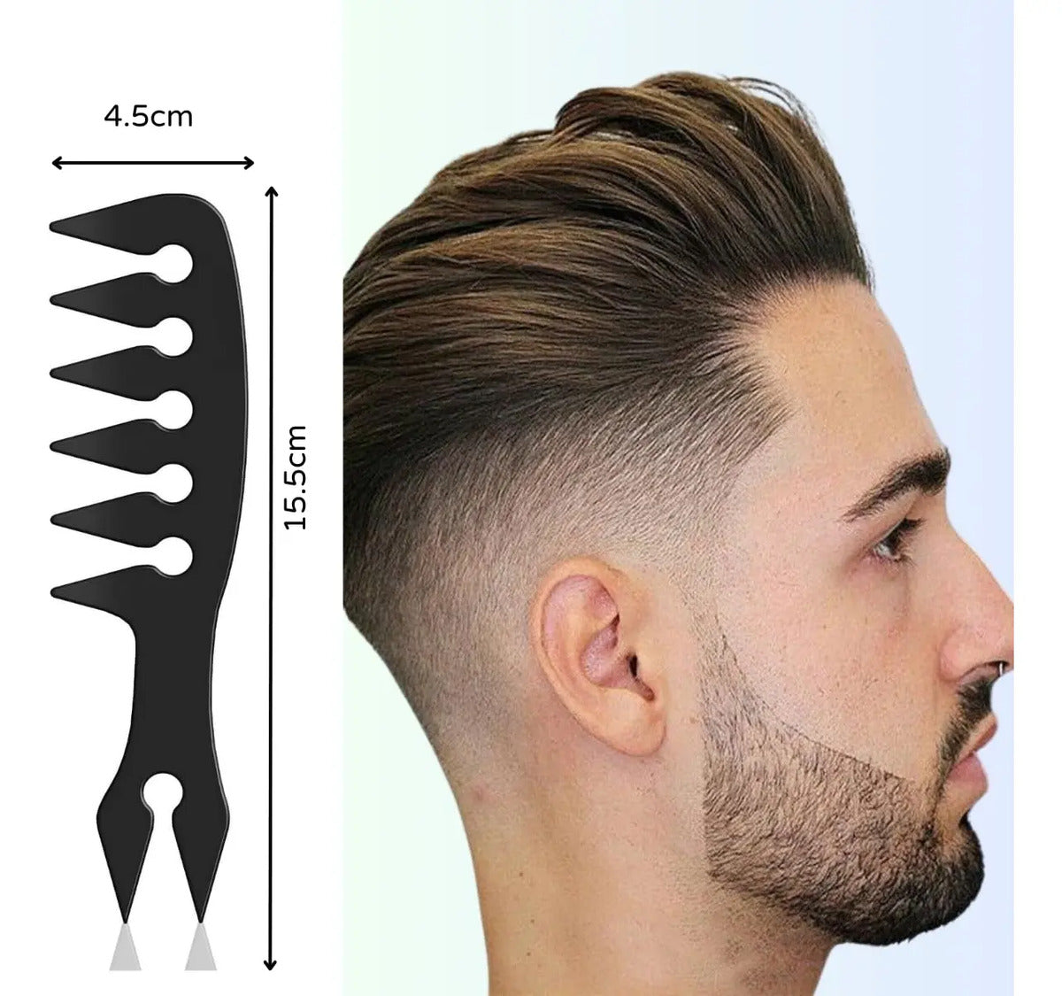 Peine de Corte Profesional Fino para Barbería y Peluquería – Alta Precisión