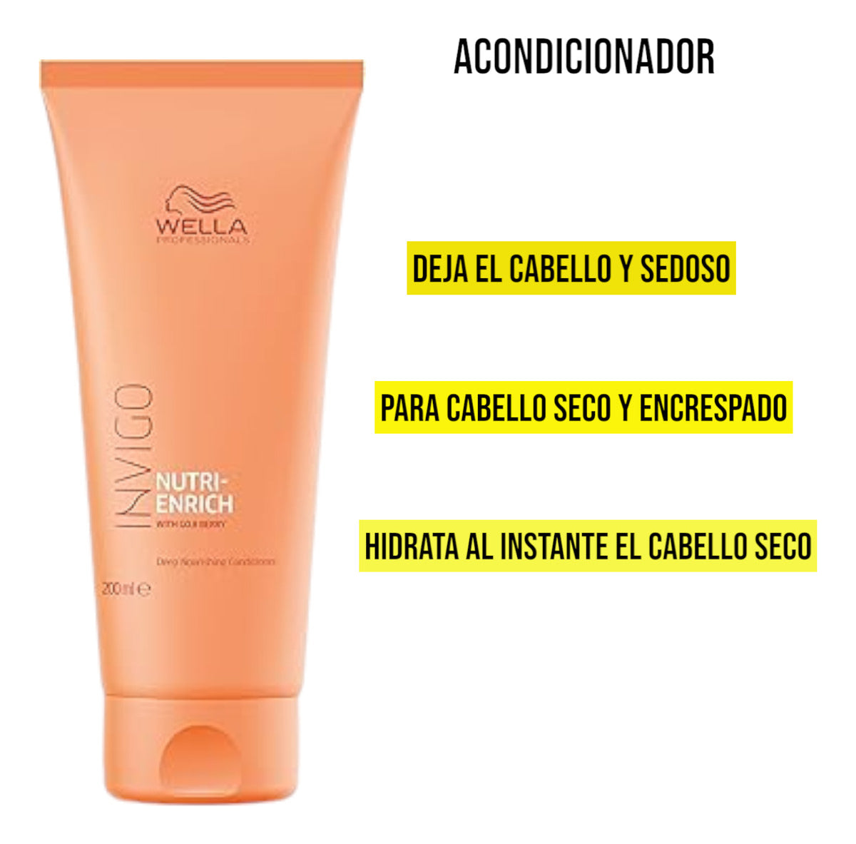 Pack Wella Nutri Enrich Shampoo + Acondicionador + Mascarilla Hidratación Profesional