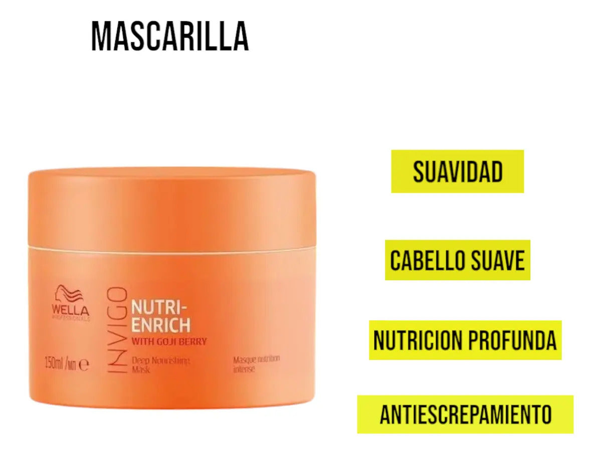 Set Wella Invigo Nutri Enrich Shampoo + Acondicionador Hidratación Profesional