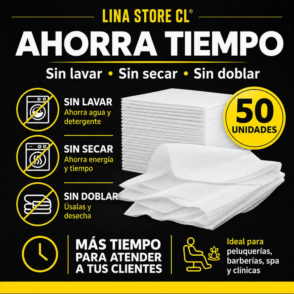 Toallas Desechables De Spa Peluqueria Gimnasio 70x30cm 50pcs