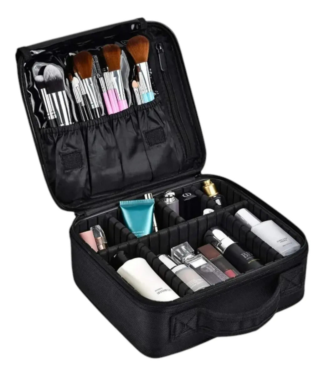 Maleta Impermeable Portatil Cosmetiquero Ligero Profesional Barberia Negro