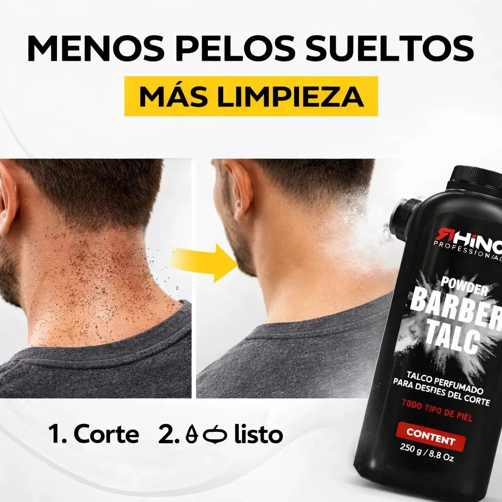 Talco Barbería Post Corte Perfumado Piel Limpia Sin Picazón