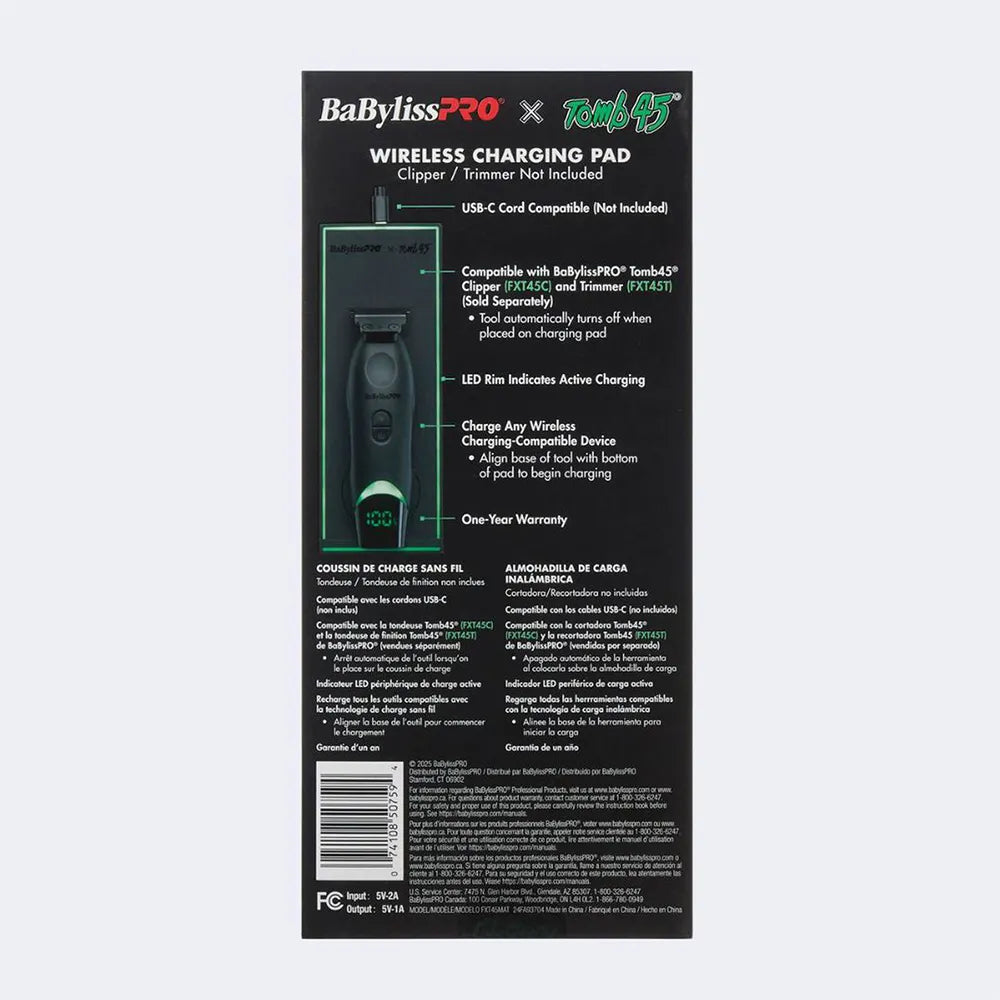 Base de Carga Inalámbrica BabylissPRO x Tomb45 Clipper & Trimmer