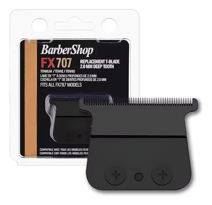 Cuchilla Repuesto Trimmer Skeleton Barbershop Negro Fx707