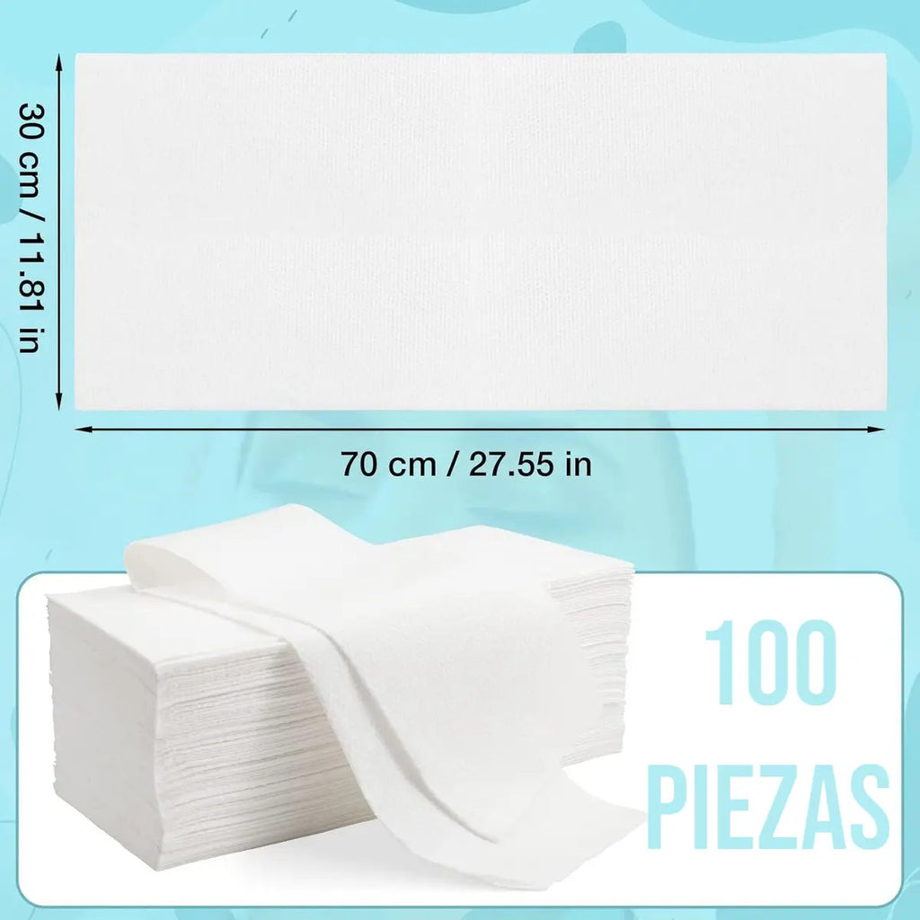 100 Toalla Desechable Peluqueria Barberia Spa Algodon 70x30