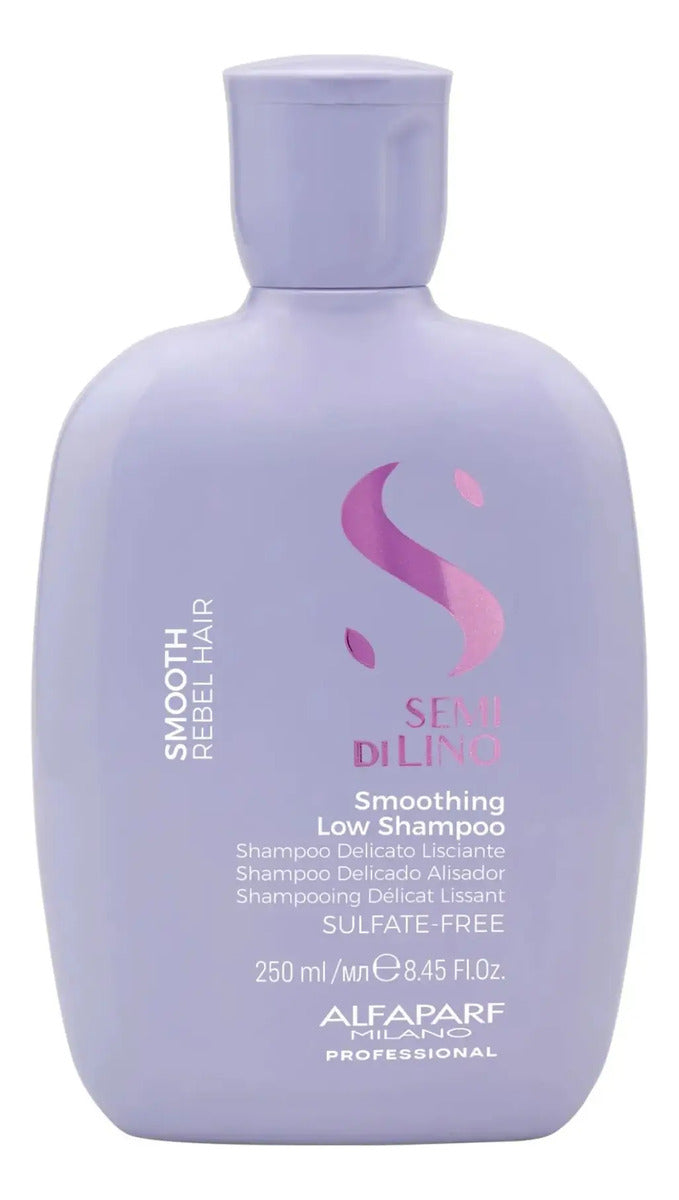 Pack Alfaparf Semi Di Lino Smooth Profesional - Shampoo, Acondicionador y Crema Disciplinante