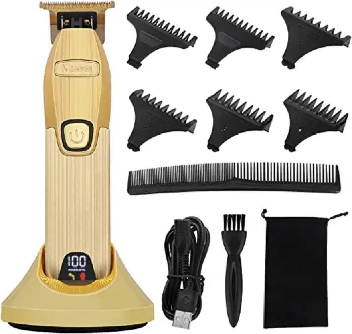 Kit Barbería Profesional Kemei: Clipper 1986 + Shaver 2026 + Trimmer i32s