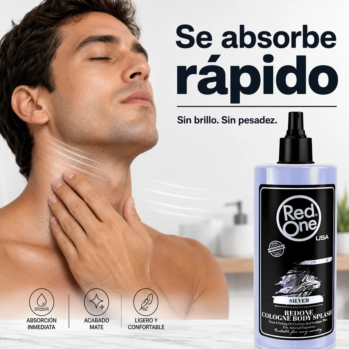After Shave Ligero Rápida Absorción Red One Silver 400 Ml