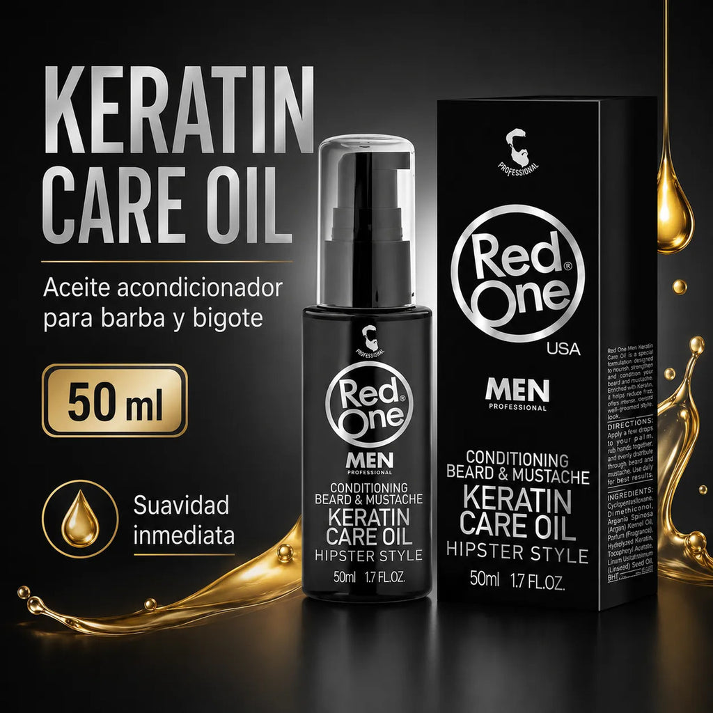 Aceite Para Barba Y Bigote Hidrata Barba Seca Red One 50ml