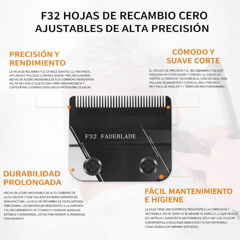 Repuesto Cuchilla Wahl Vapor Cortapelo Profesional F32 Negro