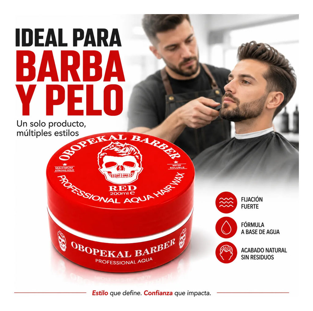 Cera Obopekal Para Barba Cabello Gel Pomada Capilar Barbería