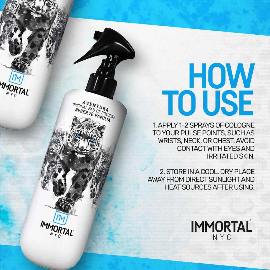 After Shave Colonia Immortal Aventura - Loción Profesional Post Afeitado 500ml