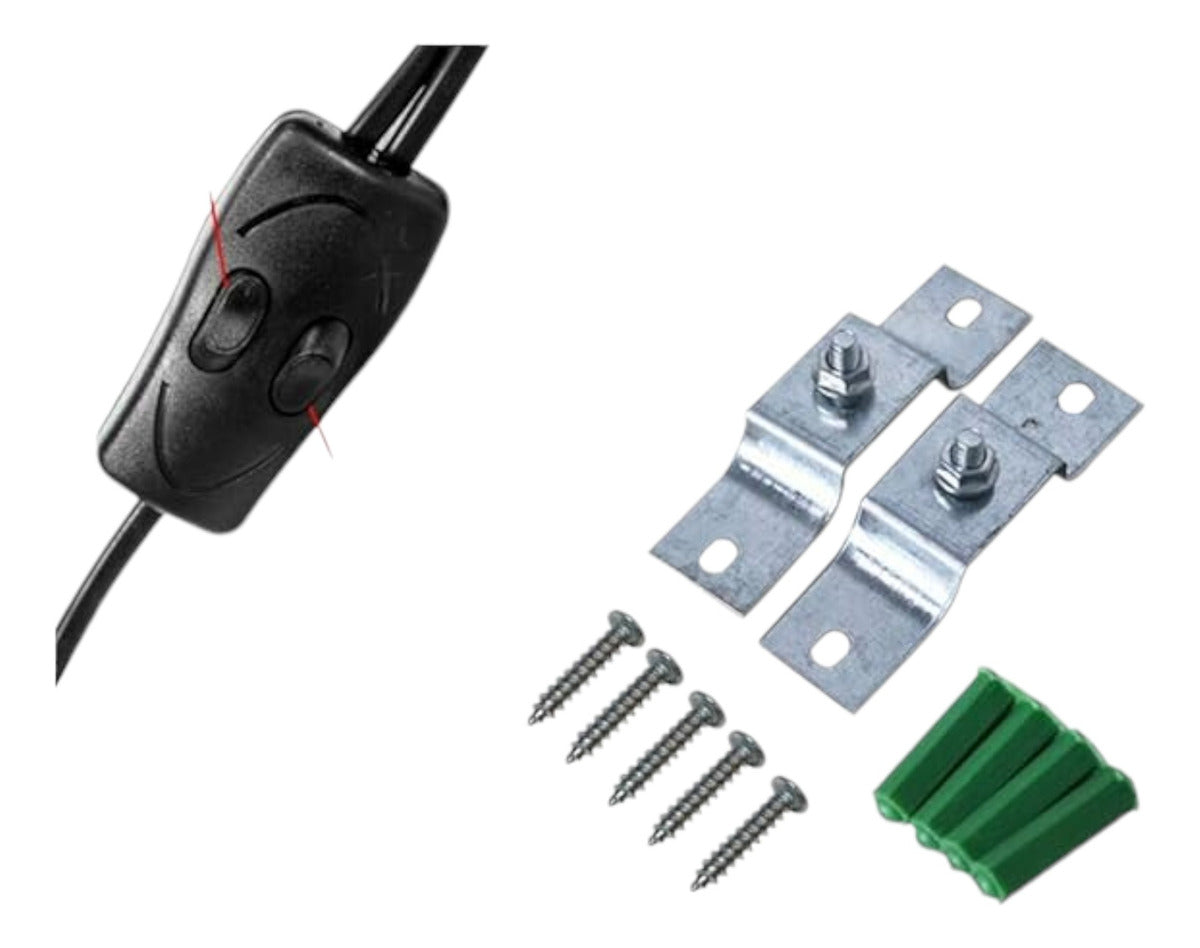 Poste de Barbería Profesional Giratorio 88cm - Luz LED Tricolor Clásica