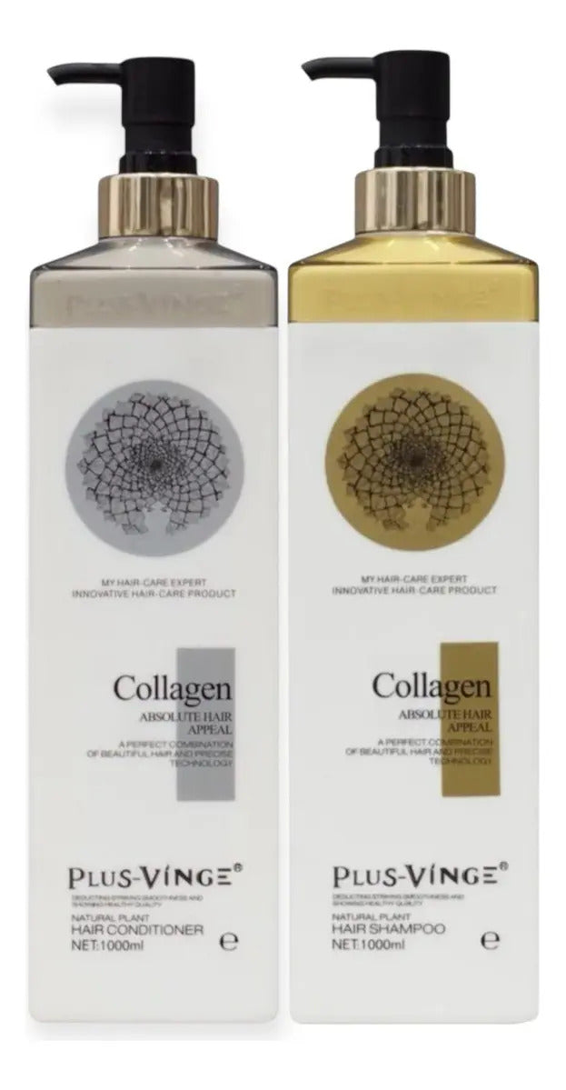 Dúo Profesional Plus Vinge Collagen - Shampoo y Acondicionador Macadamia
