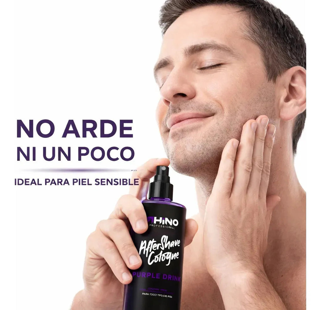 After Shave Rhino Purple Spray Hombre Calma Irritación Piel