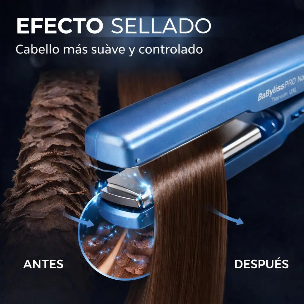 Plancha Alisadora Cabello Babyliss Profesiona Placas Titanio