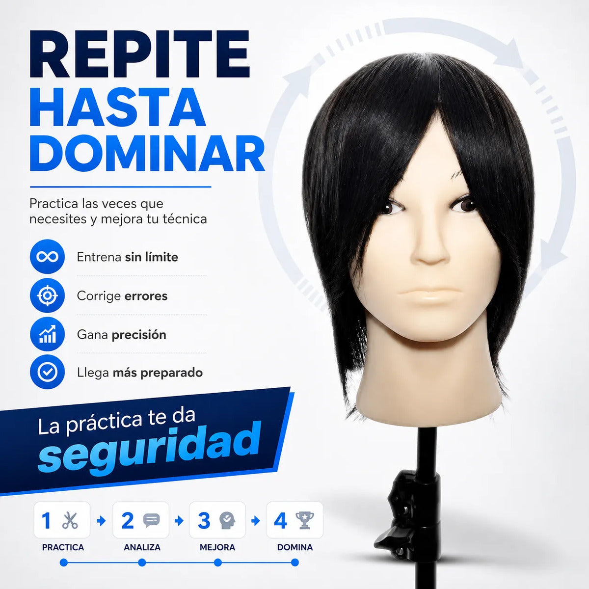 Cabeza De Estudio Peluquería Técnica Cabello Natural