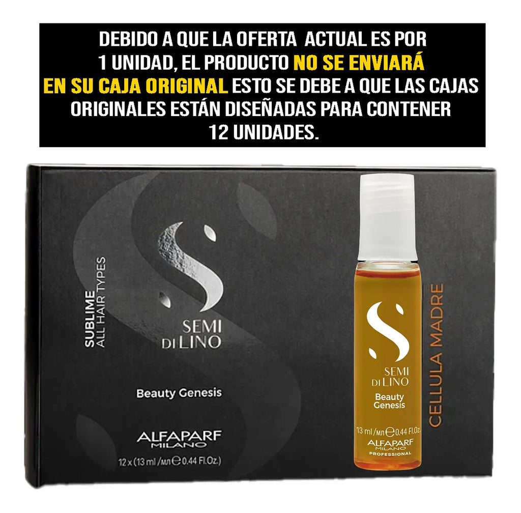 Ampolla Alfaparf Beauty Genesis 13ml Semi Di Lino - Elixir Células Madre