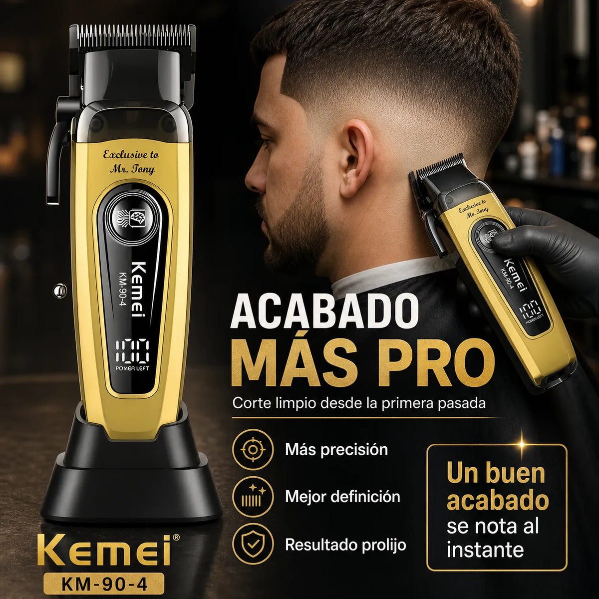 Cortadora De Pelo Profesional Kemei Km-90 Corte Preciso Dlc