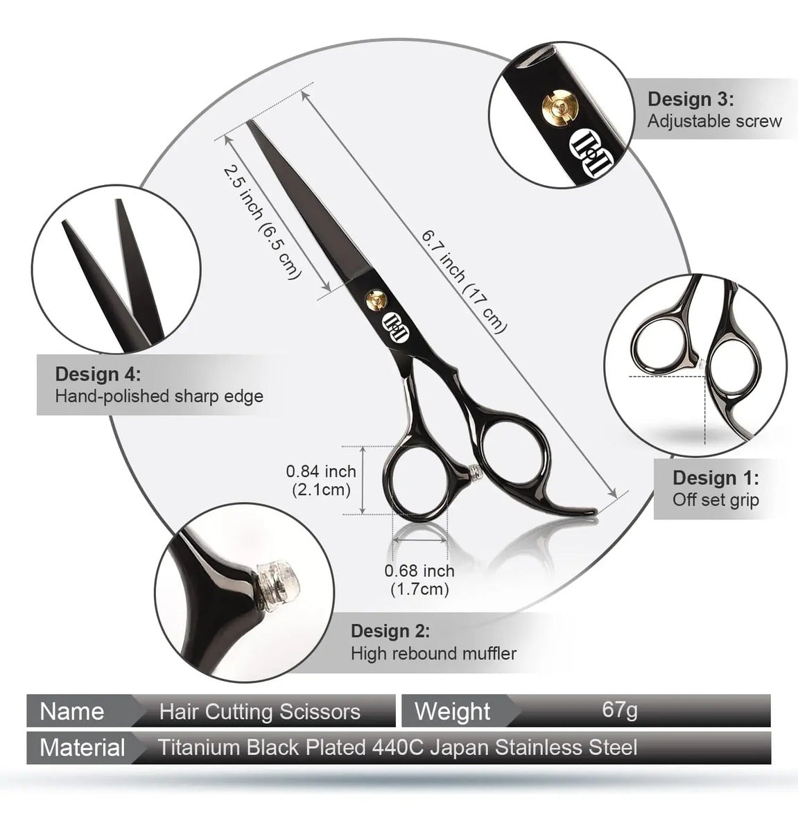 Kit Tijera Profesional Entresacadora + Filo Navaja Barberia